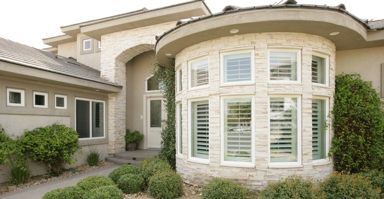 Exterior view of shutters Las Vegas home